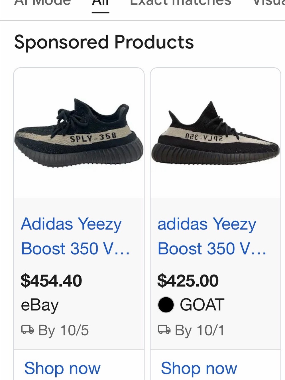 adidas Yeezy Boost 350 V2 Black with Cream Stripe